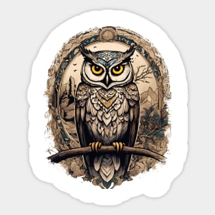 impressive owl Sticker